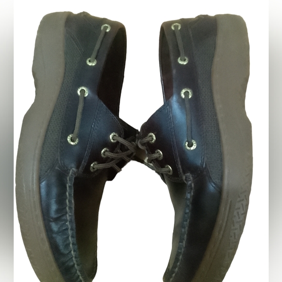 Sperry Top-Sider Authentic Original Leather Boat Shoes, Dark Brown, Size 10.5 - Picture 4 of 8